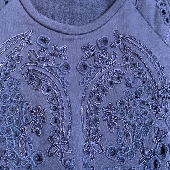 Juicy Couture waist tie navy blue embroidered romper jumpsuit dress size XS - Picture 5 of 12